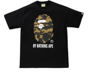 A Bathing Ape Reflector 1st Camo By Bathing Tee - Black/Yellow Camo