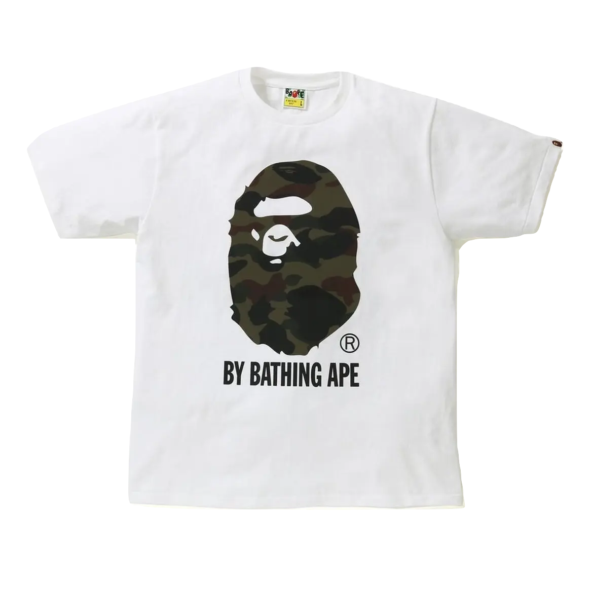 A Bathing Ape 1st Camo By Bathing Tee - White/Green Camo Bape