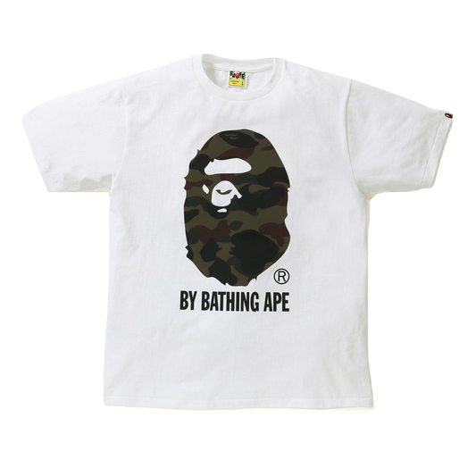 A Bathing Ape 1st Camo By Bathing Tee - White/Green Camo