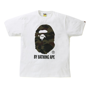 A Bathing Ape 1st Camo By Bathing Tee - White/Green Camo