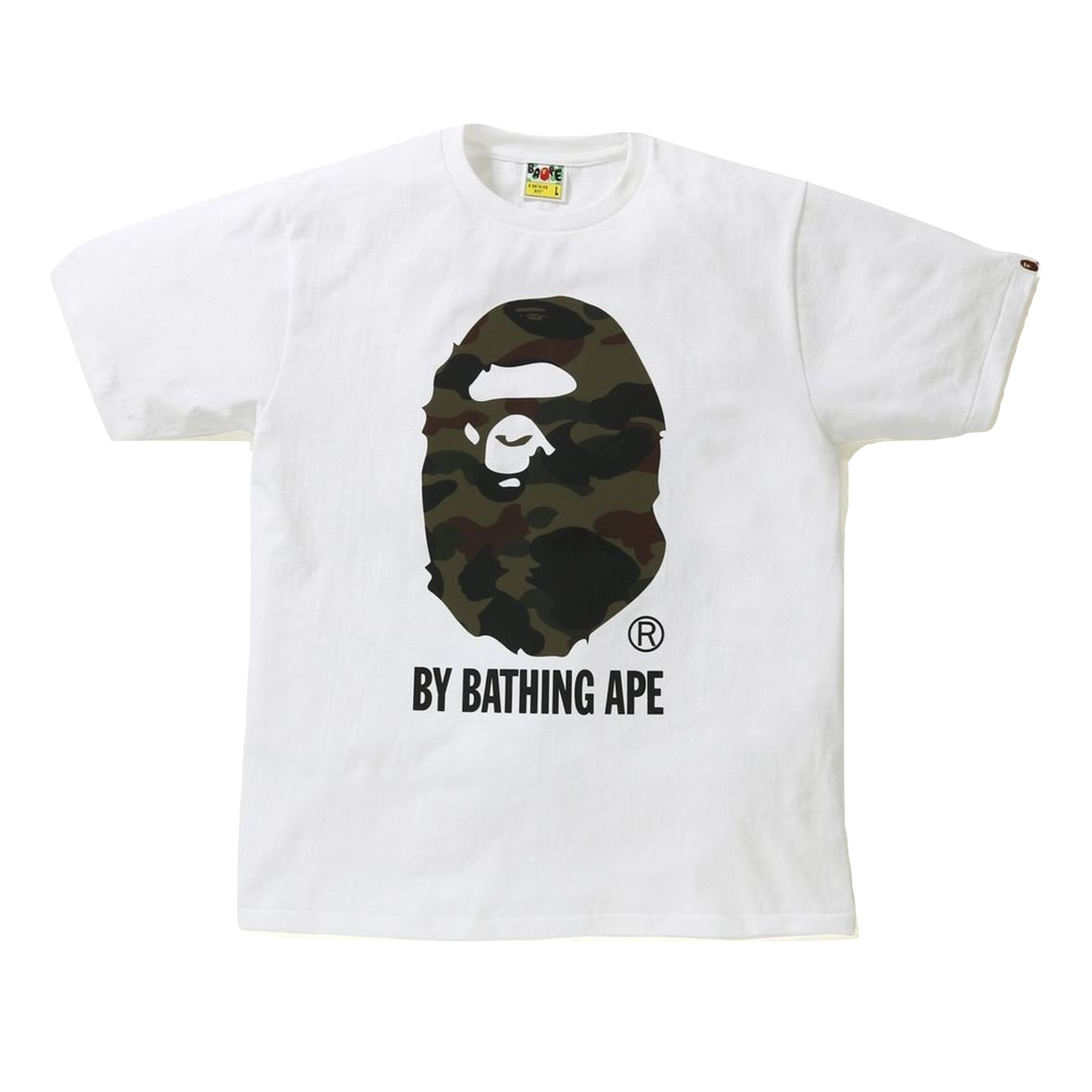 A Bathing Ape 1st Camo By Bathing Tee - White/Green Camo
