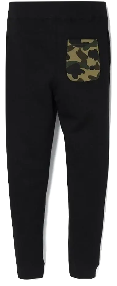 Bape Shark Slim Sweat Pants - Black/Green Bape