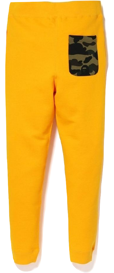 A Bathing Ape Shark Slim Sweat Pants - Yellow - Used