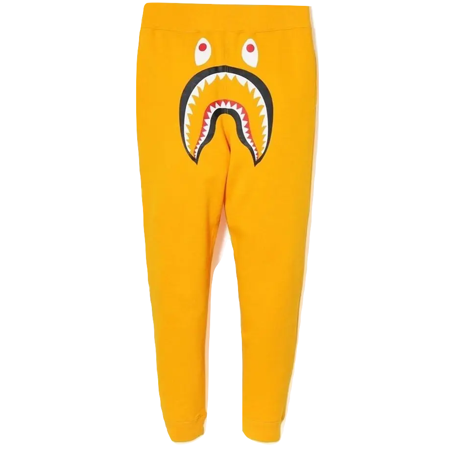 A Bathing Ape Shark Slim Sweat Pants - Yellow Bape