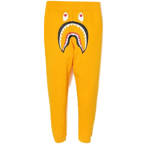A Bathing Ape Shark Slim Sweat Pants - Yellow - Used Bape