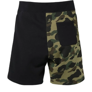 A Bathing Ape Shark Sweat Shorts - Black/Camo Bape