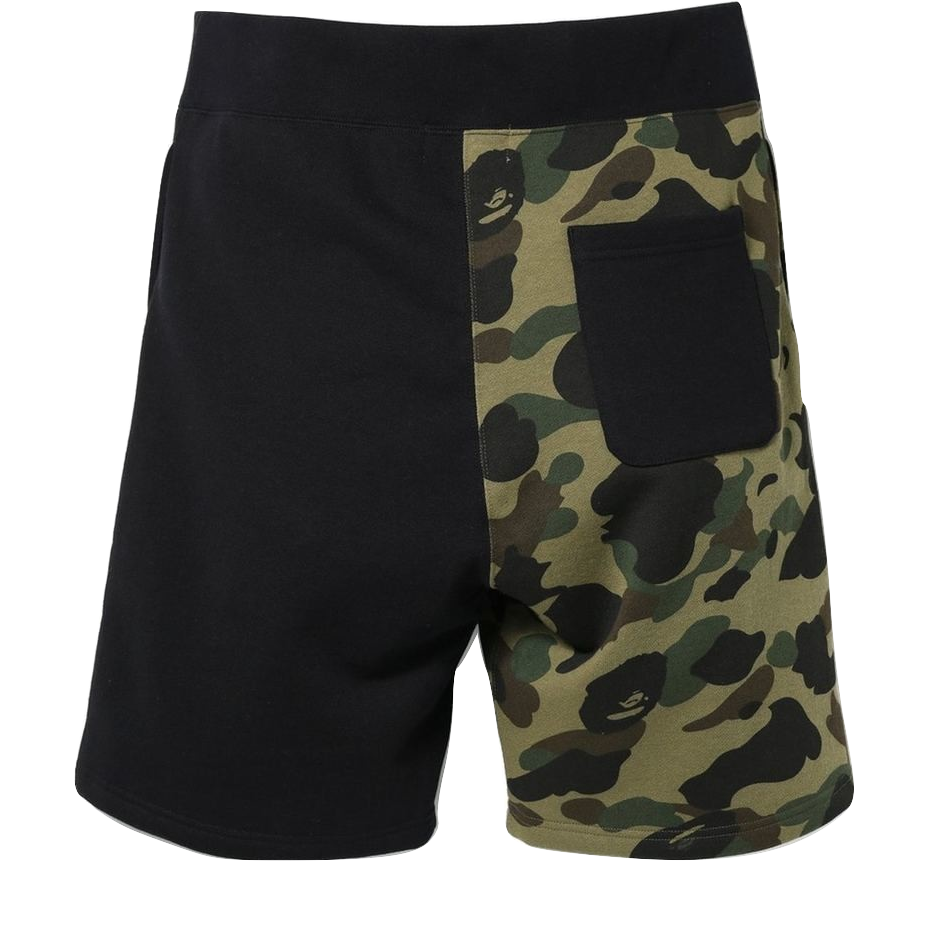 A Bathing Ape Shark Sweat Shorts - Black/Camo