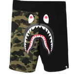 A Bathing Ape Shark Sweat Shorts - Black/Camo