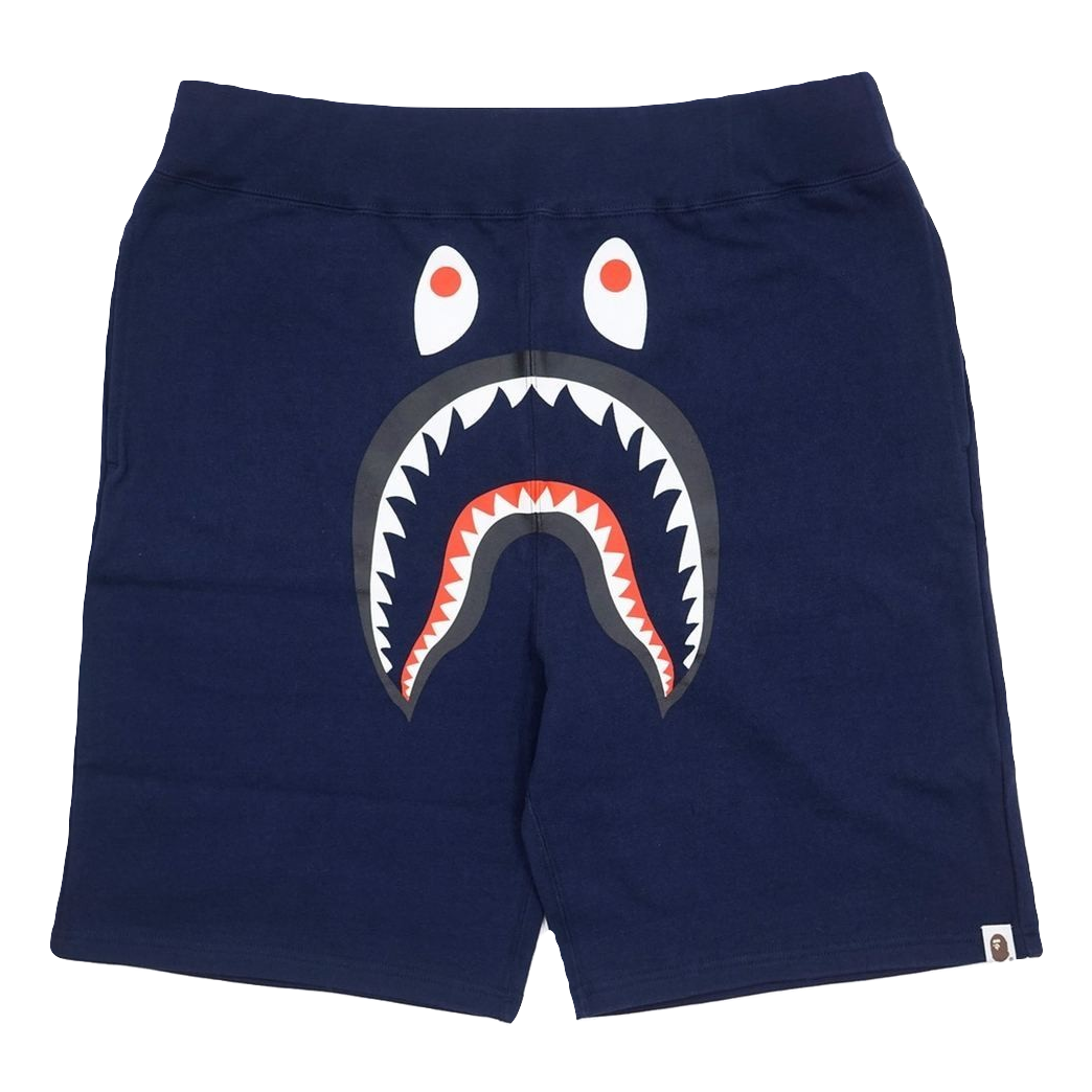 A Bathing Ape Shark Sweat Shorts - Navy