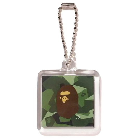 A Bathing Ape Splinter Camo Keychain - Olive Bape