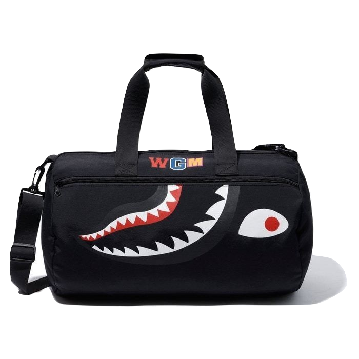 A Bathing Ape Tiger Shark Boston Bag - Black Bape