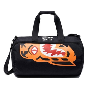 A Bathing Ape Tiger Shark Boston Bag - Black - Used Bape