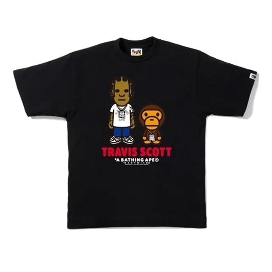 A Bathing Ape Travis Scott Tee - Black Bape