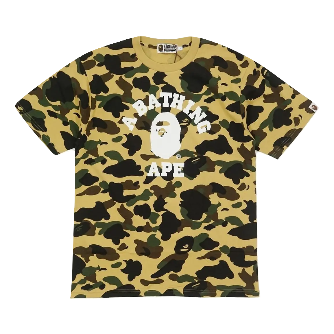A Bathing Ape 1st Camo College Tee - Yellow Camo Bape