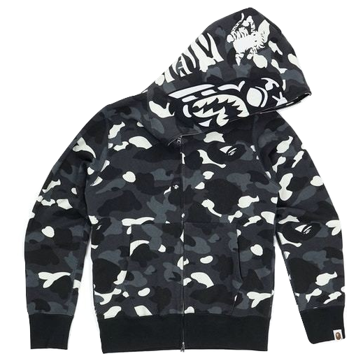 A Bathing Ape Ultimate City Camo Tiger Full Zip Jacket - Black - Used Bape