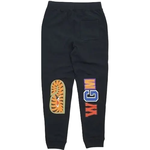 A Bathing Ape WGM Shark Slim Sweatpants - Black Bape