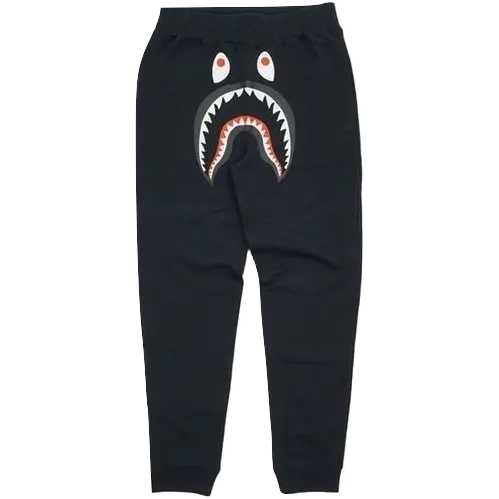 A Bathing Ape WGM Shark Slim Sweatpants - Black Bape