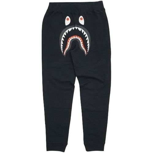 A Bathing Ape WGM Shark Slim Sweatpants - Black - Used