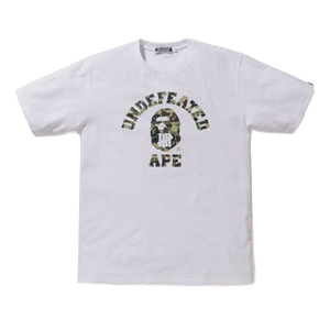 A Bathing Ape x Undefeated ABC College Tee - White/Green - Used