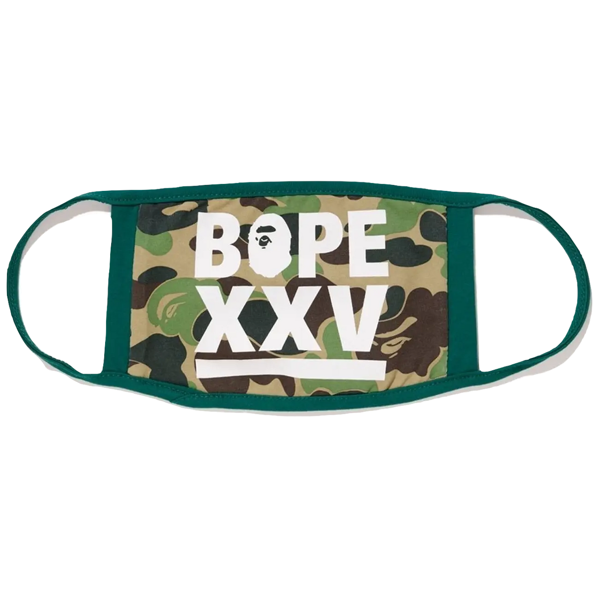 A Bathing Ape XXV ABC Face Mask - Green Bape