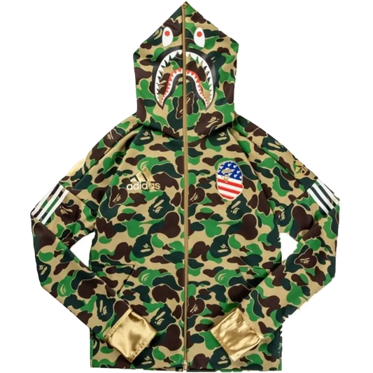 Adidas x Bape Shark Hoodie SB - Multicolor - Used Bape