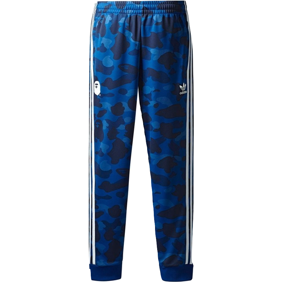 A Bathing Ape x Adidas Track Pants - Blue – Grails SF