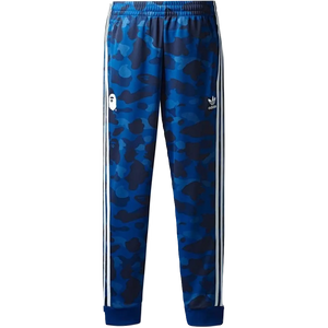 A Bathing Ape x Adidas Track Pants - Blue Bape
