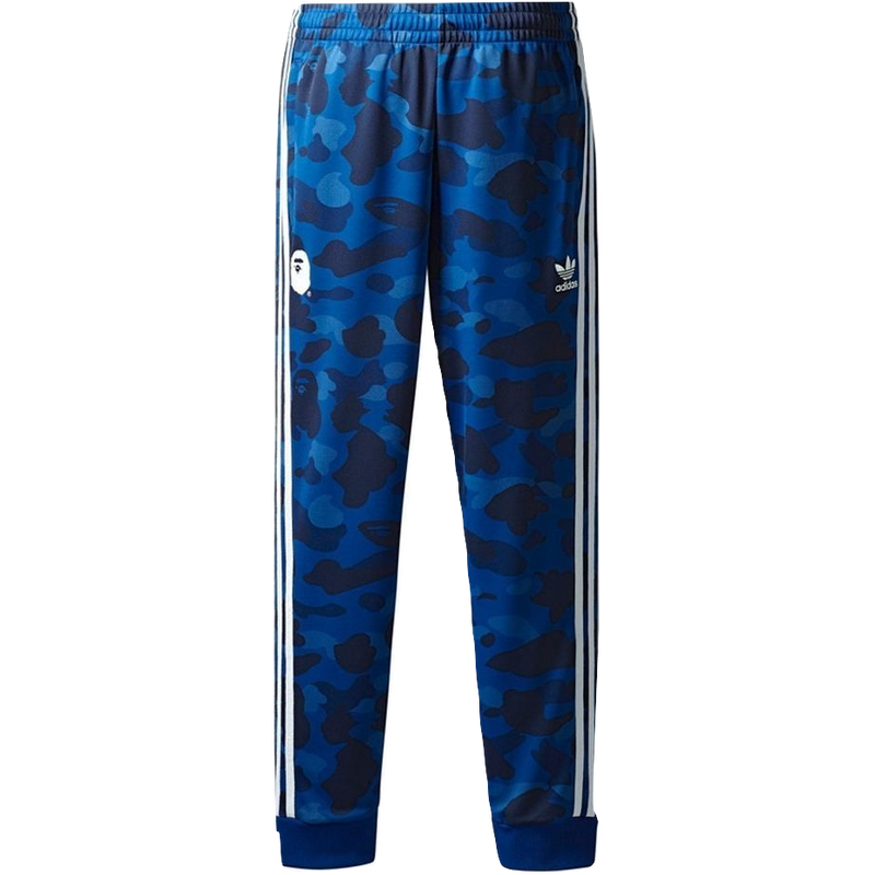 A Bathing Ape x Adidas Track Pants Blue Grails SF