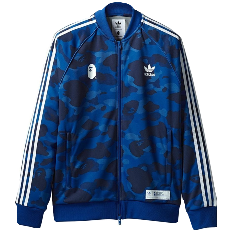 Bape x Adidas Track Top Blue