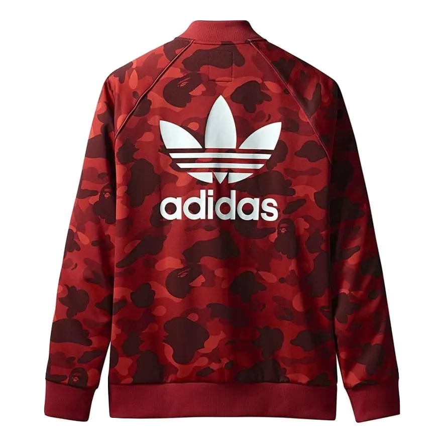 Bape x Adidas Track Top - Red Bape