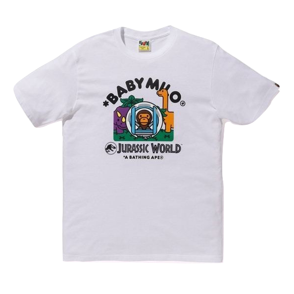 A Bathing Ape x Jurassic World Baby Milo Gyrosphere Tee - White - Used