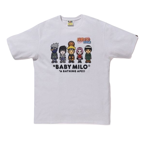 A Bathing Ape x Naruto Milo #3 Tee - White Bape