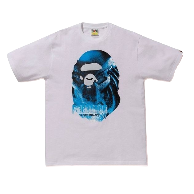 A Bathing Ape x Predator Ape Head Tee - White - Used