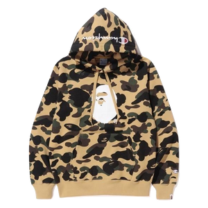 Bape/Champion 1st Camo Pullover Hoodie - Yellow