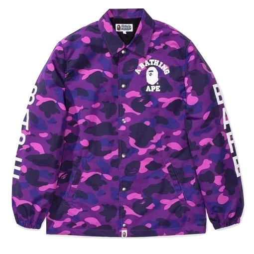A Bathing Ape Color Camo Coach Jacket - Purple