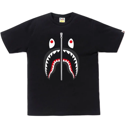 A Bathing Ape Shark Tee - Black - Used Bape