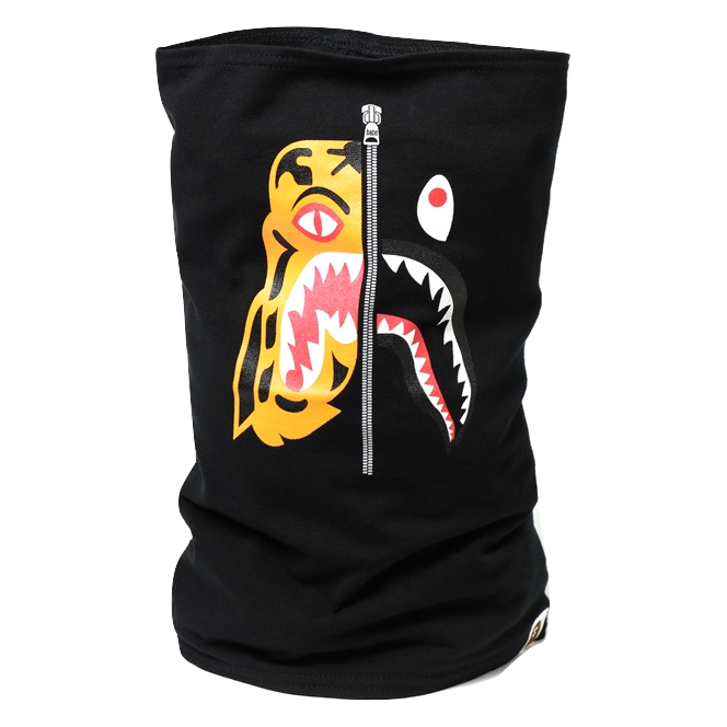Bape Tiger/Shark Neck Warmer - Black