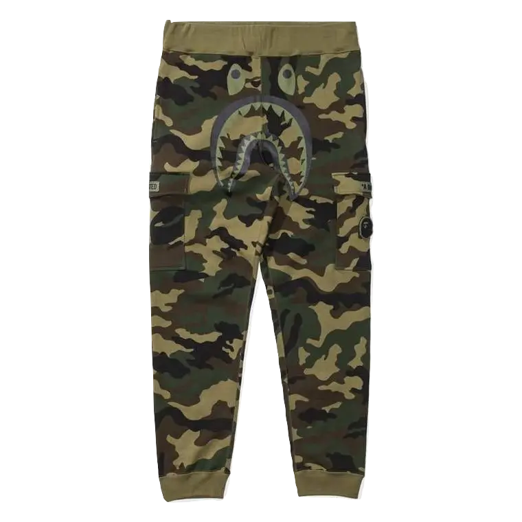 Bape X Undefeated Woodland Camo Shark Slim Pants Bape