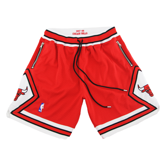 Swish Bulls Authentic Custom Shorts - Red