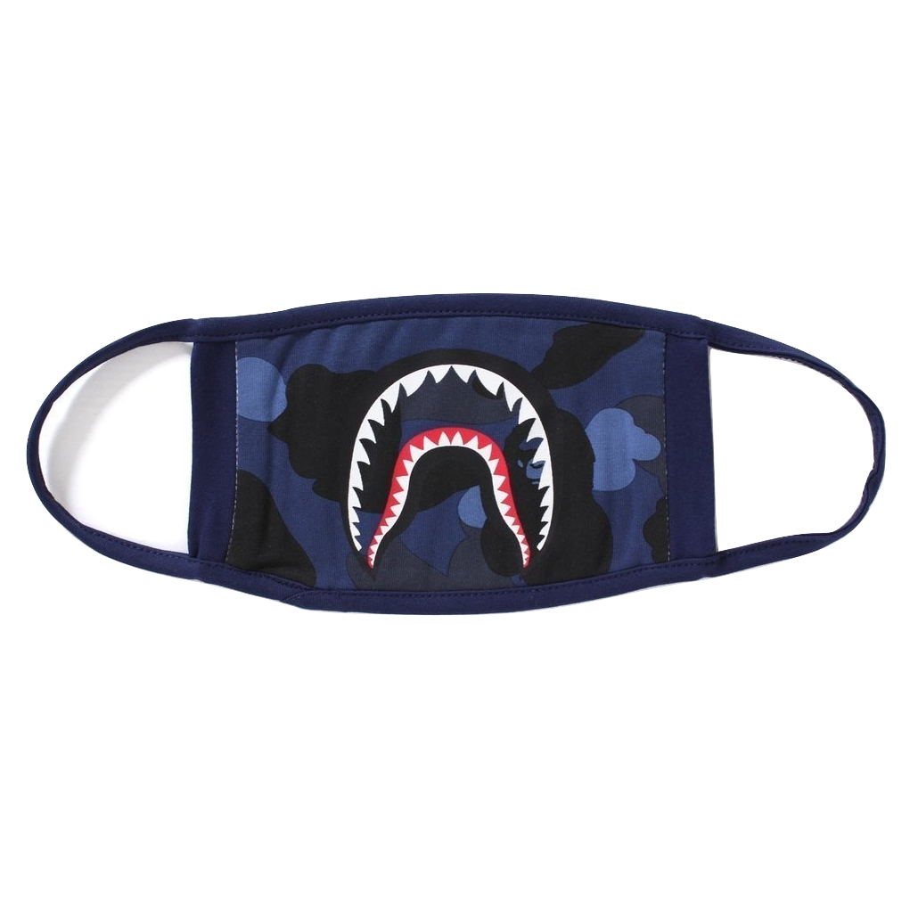 Bape Shark Camo Mask - Blue