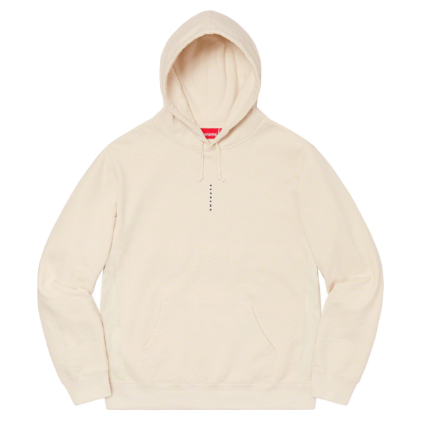 Micro logo discount hooded sweatshirt supreme