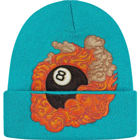 Supreme Martin Wong 8-Ball Beanie - Bright Blue Supreme