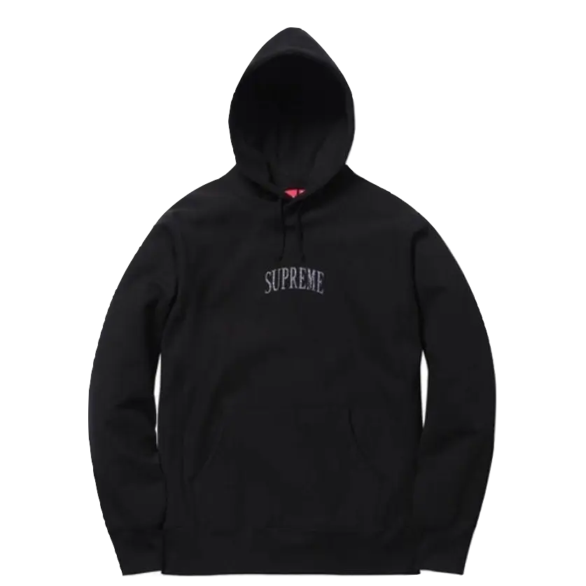Supreme Glitter Hoodie - Black Supreme