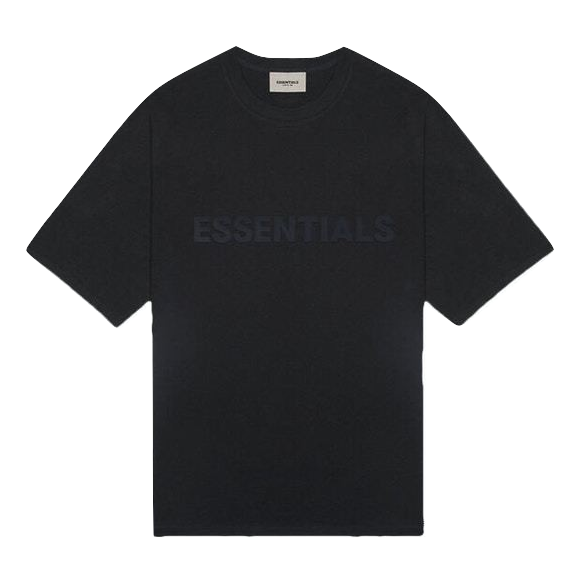 Fear of God Essentials 3D Silicon Applique Boxy Tee - Black Fear of God