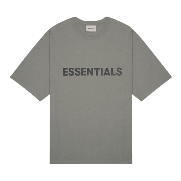 Fear of God Essentials 3D Silicon Applique Boxy Tee - Gray FOG