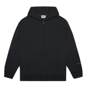 FEAR OF GOD ESSENTIALS 3D Silicon Applique Full Zip Up Hoodie - Dark Slate/Stretch Limo/Black