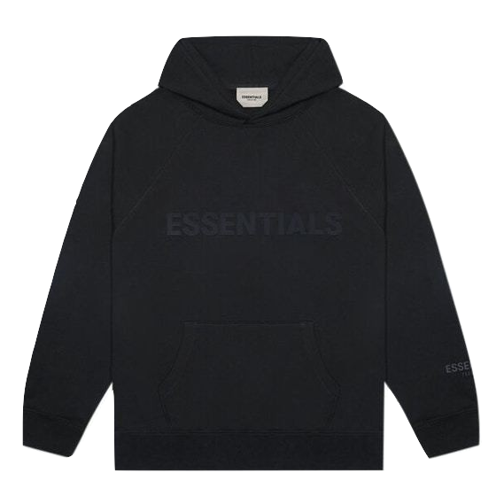 Fear of God Essentials 3D Silicon Applique Pullover Hoodie - Black Fear of God