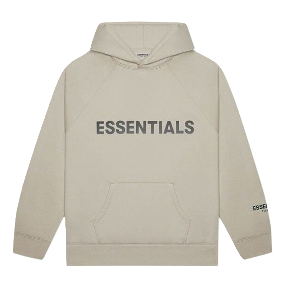 FEAR OF GOD ESSENTIALS 3D Silicon Applique Pullover Hoodie - String/Tan