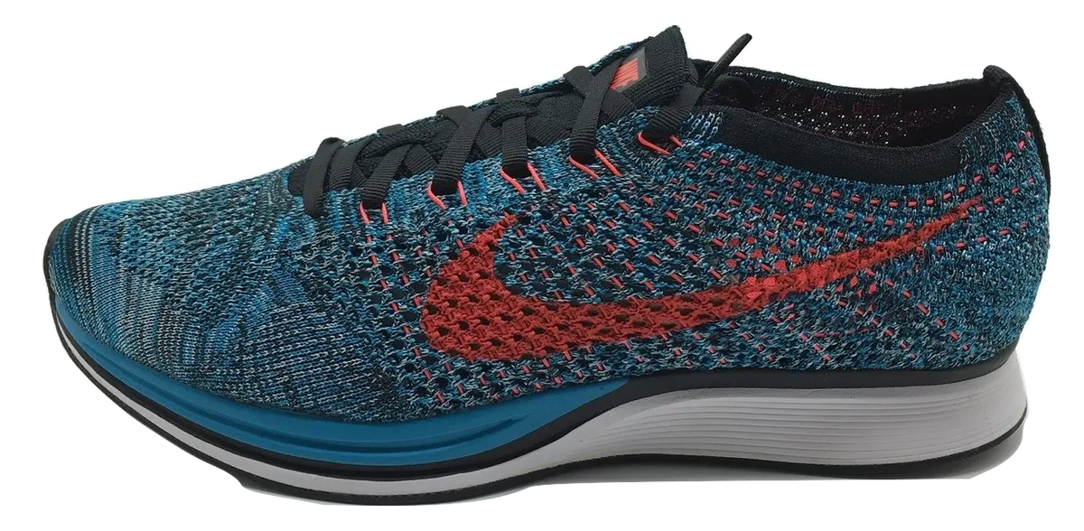 Nike Flyknit Racer - Neo Blue/Bright Crimson Nike