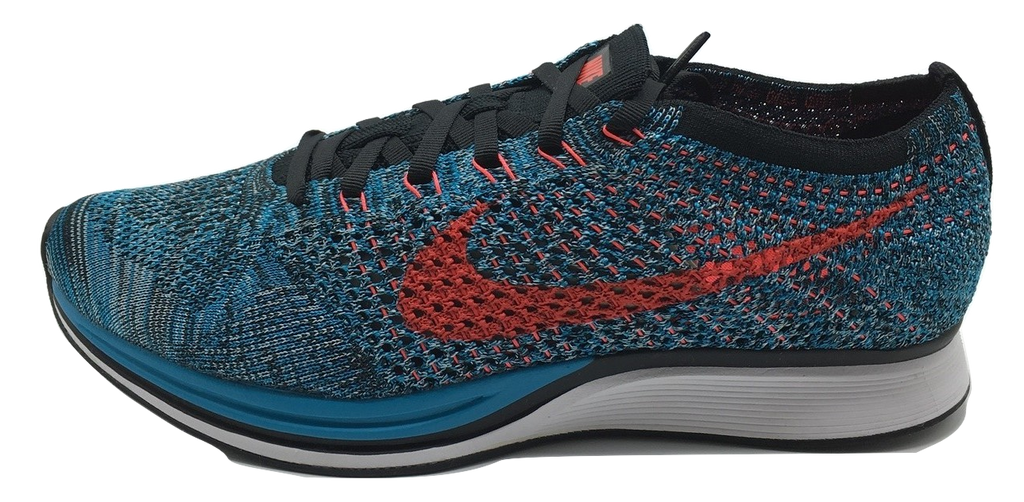 Nike Flyknit Racer - Neo Blue/Bright Crimson